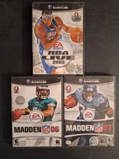 NBA Live 2005, Madden 06, Madden 07 (Nintendo Gamecube) CIB W/Manuals 3 Game Lot
