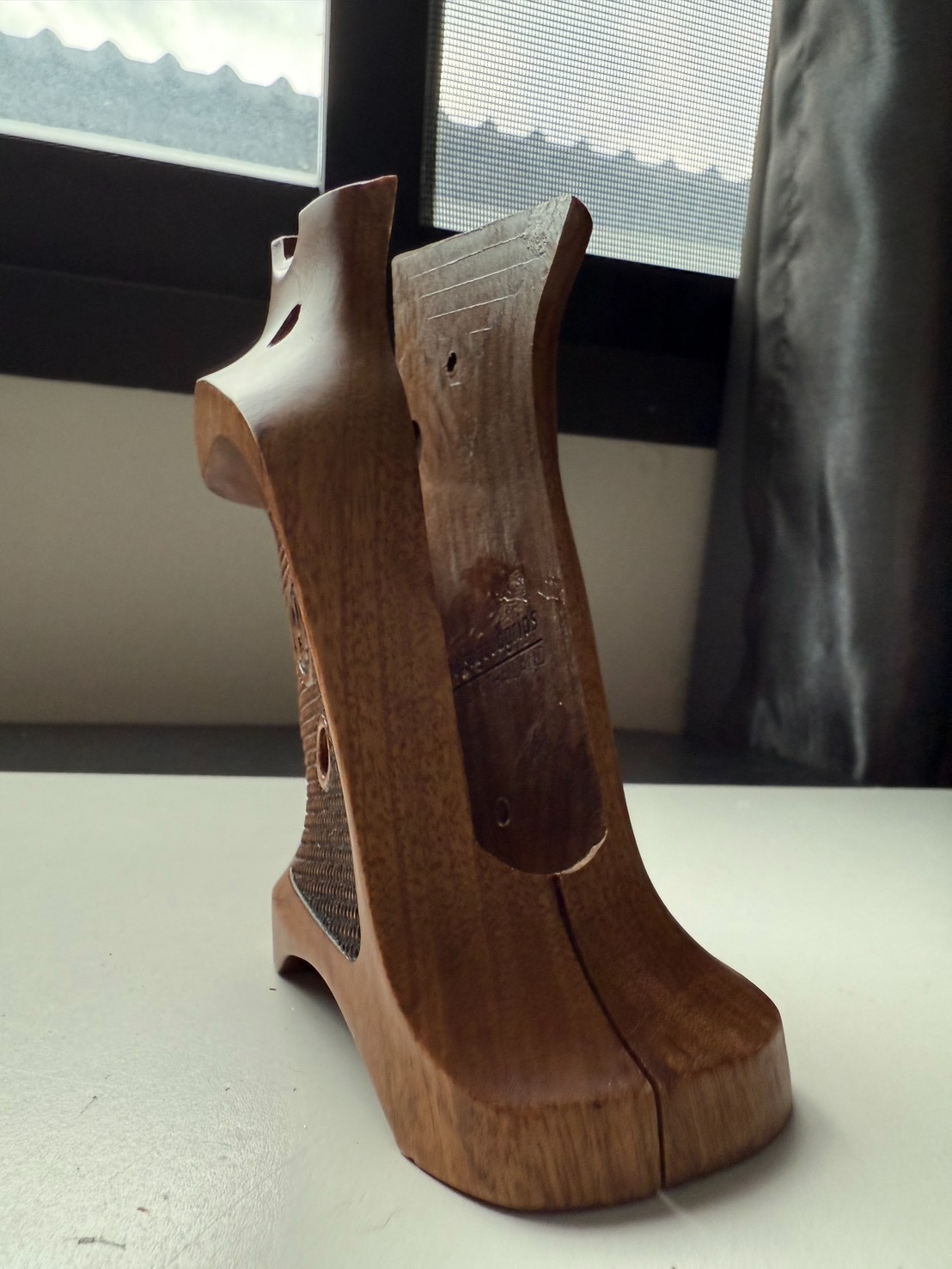 New Handcrafted Padauk Wood Grips for Ruger Mark II (ONLY), Right-Handed