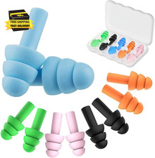 5 Pairs Sleep Earplugs,Silicone Ear Plugs for Sleeping Noise Cancelling,Soft Reu