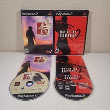 Way Of The Samurai 1 & 2 PS2 PlayStation 2 Lot Of 2 Games Complete CIB Tested 