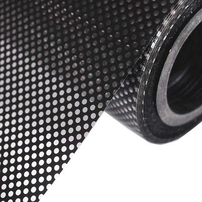 Moyishi One-Way Perforated Black Vinyl Privacy Window Film Electrostatic Adhesiv