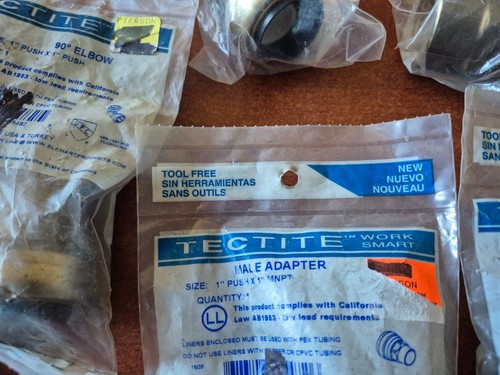 Lot of 13 SHARKBITE TECTITE FITTINGS PLUMBING TEE ELBOW ADAPTER NEW GREAT PRICE! - Picture 8 of 9
