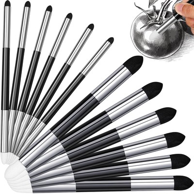 12 Pcs Double-Head Artist Blending Sponge Pen Detail Blending Stump Sketch Brush