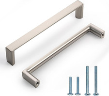 10 Pack 5 Inch 128Mm Kitchen Cabinet Handles Brushed Satin Nickel Cabinet Pulls