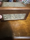 Vintage Chinese Japanese Wooden Box Jade Inlay Wooden Cover Has Crack — photo 4