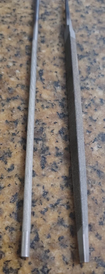 🗽2 ARCHIVOS .15 DIA Y 5/16" TRIANGULARES X 6" EXCELENTE ESTADO Foto 3 de 4