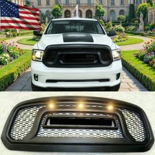 Rebel Style Honeycomb Mesh Grille For 2013-2018 Dodge Ram 1500 Black Letters