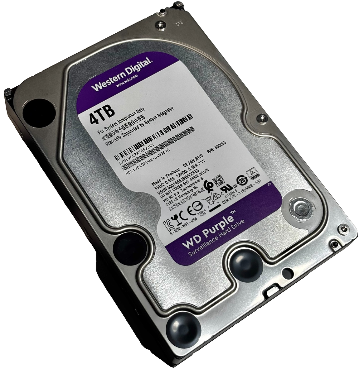 WD Purple WD40PURX- 4TB DESKTOP 3.5 SATA HARD DRIVE. | eBay