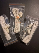 3 Vintage Mono 1/8" plug 19 ohm earphone Buds Radio Cassette Recorder 3M 121-001