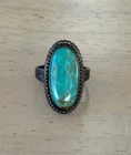 Vintage Bell Trading Post Navajo Sterling Silver Royston Turquoise Ring Size 5