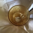 VTG Frosted Amber Art Glass Lamp Shade Swirl Scroll Design Replacement Globe — photo 3