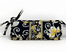 Retired Vera Bradley  Yellow Bird  Bow Wallet Makeup Organizer Small Pouch