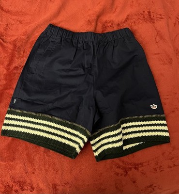 Men Adidas Originals Crochet Shorts x CLOT by Edison Chen Dark Blue Limited SZ L