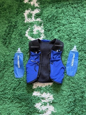 Salomon Active Skin 8 Liter Weste blau Laufweste Trinkrucksack Gr. Small