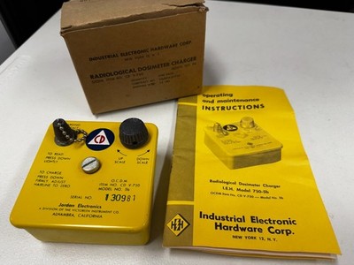 CD V-750 Jordan Electronics 5b Radiological Dosimeter Charger w/ Manual Orig Box