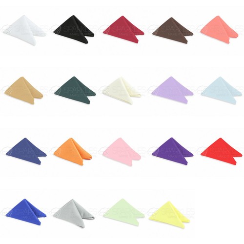 150 pcs 17"x17" or 20"x20" Polyester Cloth Linen Dinner Napkins w or w/o Rings