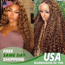 13x4 Water Wave Ombre 1B/30 Transparent Lace Wigs Human Hair