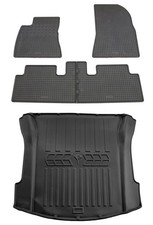 Gummi Fußmatten Kofferraumwanne für Tesla Model 3 2017- hinten Gummimatten Set