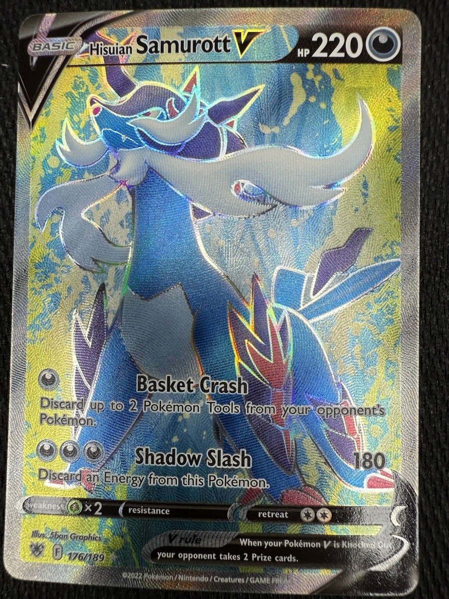 hisuian samurott pokemon card value Hisuian Samurott V 176/189 Astral Radiance Full Art 2022 Pokemon