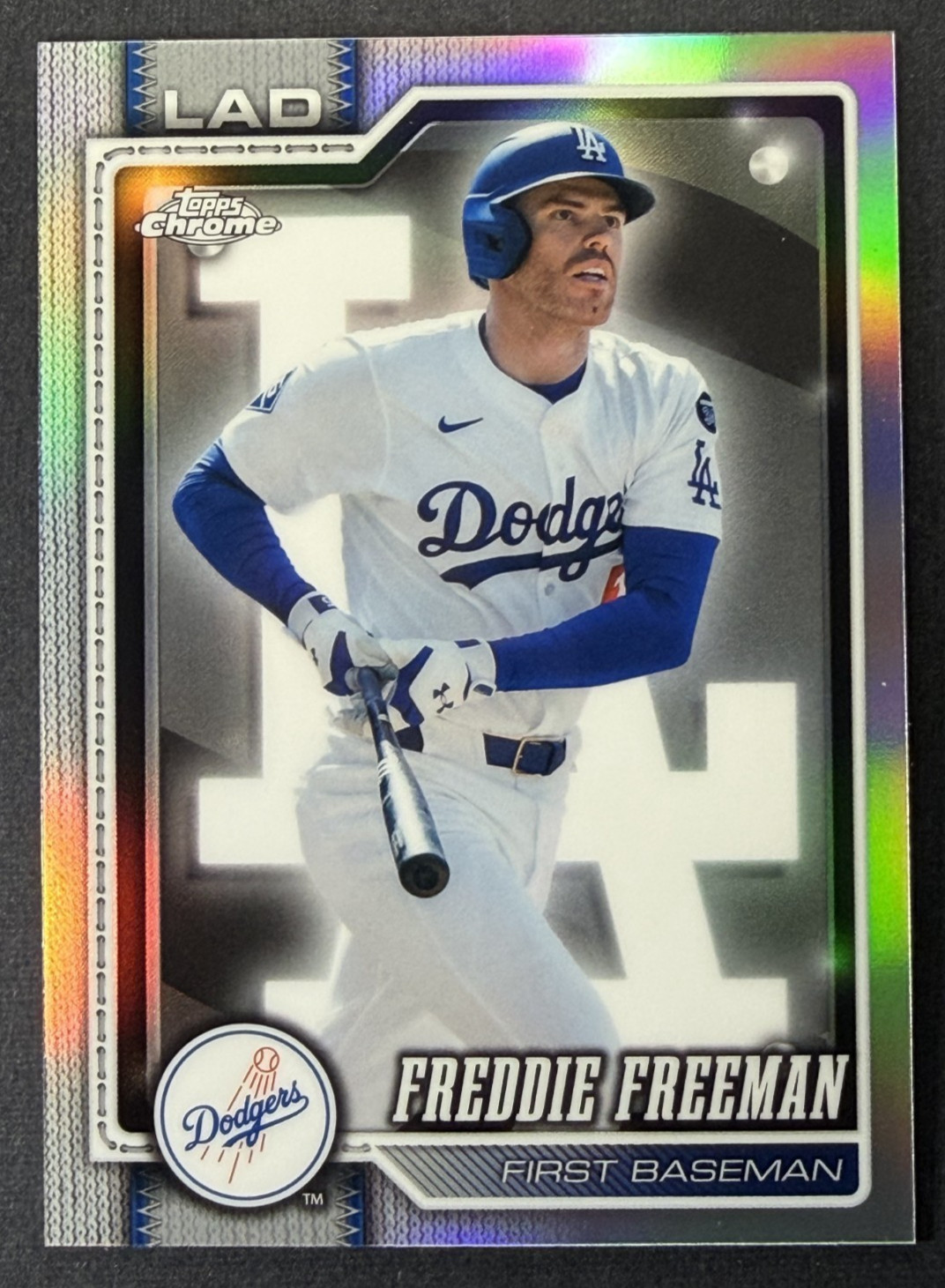 2026 Topps Chrome #159 Freddie Freeman Lightboard Logo Case Hit Dodgers