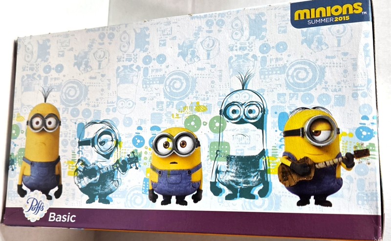 Minions Puffs Tissue Box Sealed Collectible Summer 2015 USA NOS
