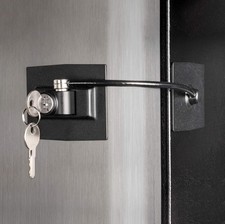 Premium Refrigerator Lock with Built-in Keyed Lock Black 