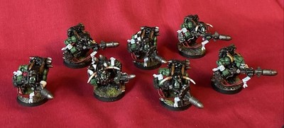 Ork Rokkit Boyz x 7 sehr gut bemalt Warhammer 40k (U168)