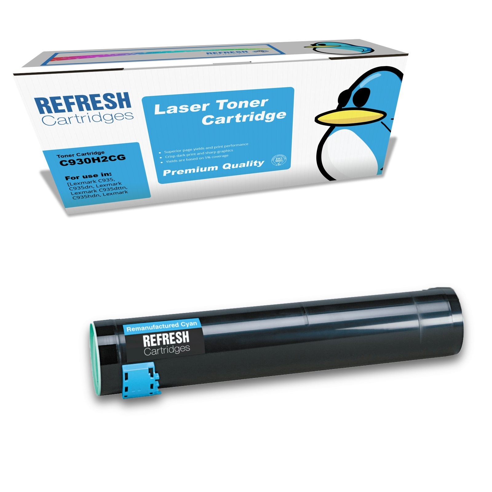 Refresh Cartridges Cyan C930H2CG Toner Compatible With Lexmark Printers