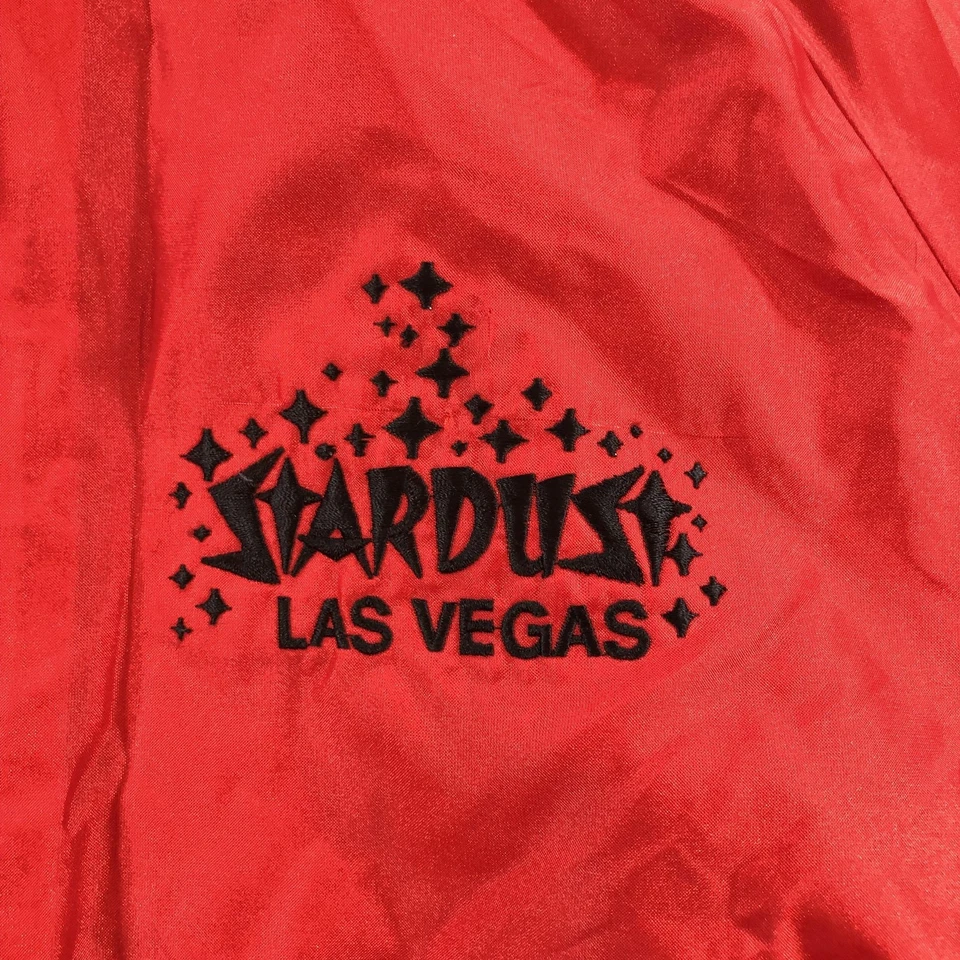 Vintage Stardust Las Vegas Jacket Mens Medium Red King Louie Windbreaker 80s - Image 2 of 4