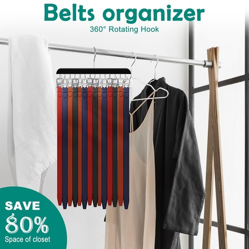 Wooden Belt Hanger Closet Organizer Tie Belt Rack - Picture 6 of 6