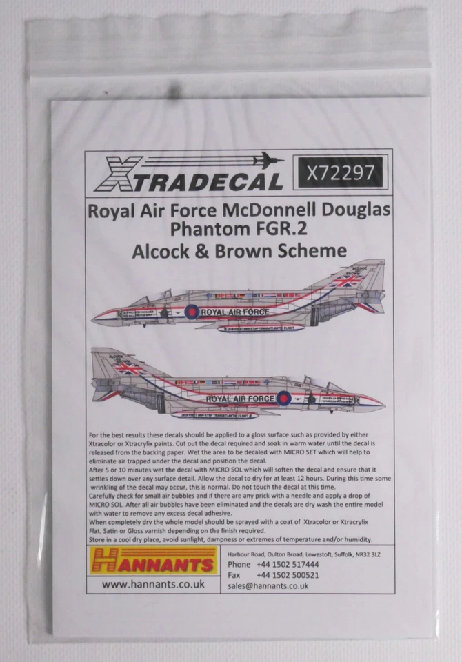 British Phantom FGR.2 Fujimi 1/72 + Decals Alcock & Brown + Pilots & crew - Immagine 4 di 4