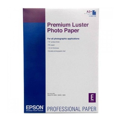 Original Epson A3+ Premium Luster Fotopapier, 250 g/m² - 100 Blatt (C13S041785)