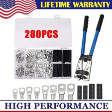 280Pcs Battery Cable Lug Terminals Copper Ring Crimp Electrical Wire Connectors