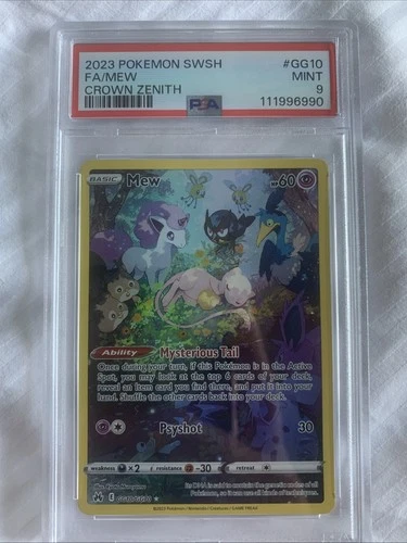 Pokemon Mew Crown Zenith Galarian Gallery Full Art #GG10/GG70 PSA 9 Mint