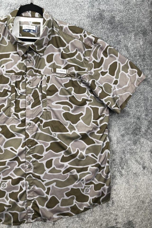 Magellan Outdoors Shirt Mens 3XL Camo Relaxed Fit Short Sleeve Button Front - Image 3 of 4