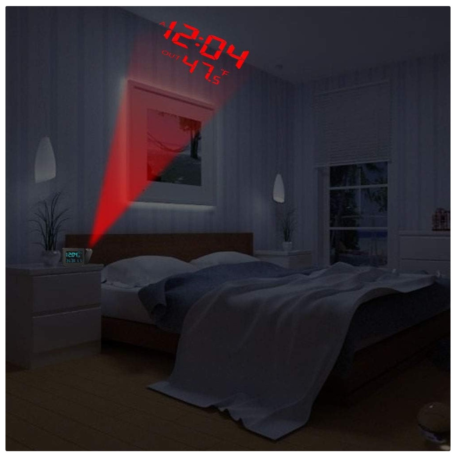 Digital Alarm Clock with Indoor Outdoor Thermometer featured image