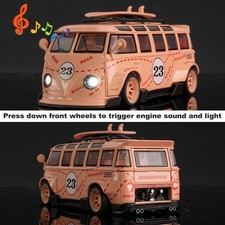 1:32 VW T1 Vintage Bus Diecast Model Car Toy Collection Kids Light&Sound Gift