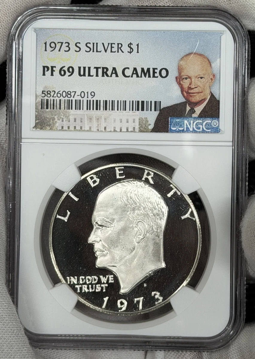 Silver Proof PR 69 Graded Eisenhower Dollars (1971-1978) for sale