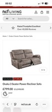 NCF Osaka 3 seat recliner sofa: Brand new still in packaging