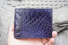 Dark Blue Real Genuine Crocodile Leather SKIN Men's Money Clip WALLET  Y46