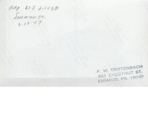 Reading Railroad Lokomotive 675 Foto 5,75 x 3,5 Emmaus Pennsylvania 1947 - Bild 2 von 2