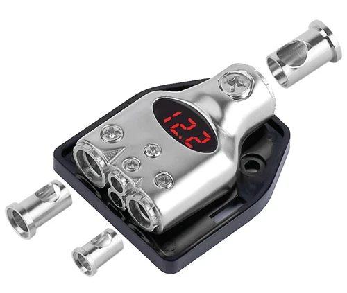Digital Voltage Meter Distribution Block 0 2 4 Gauge Car Audio