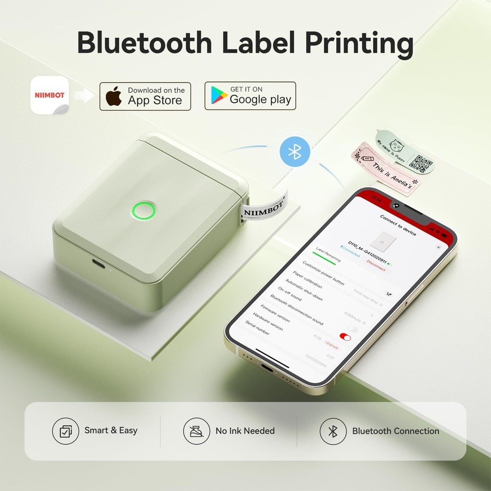 Bluetooth Label Maker for School Home Office Organization