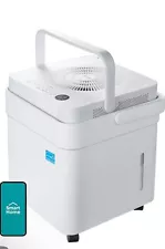 Midea Cube 50 Pint Dehumidifier for Basement and Rooms at Home up White 