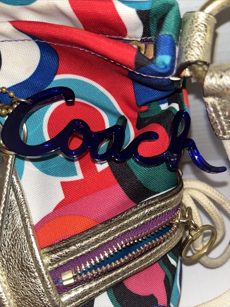 Vintage Y2K Coach 13830 Poppy Signature Spotlight Glam Multicolor