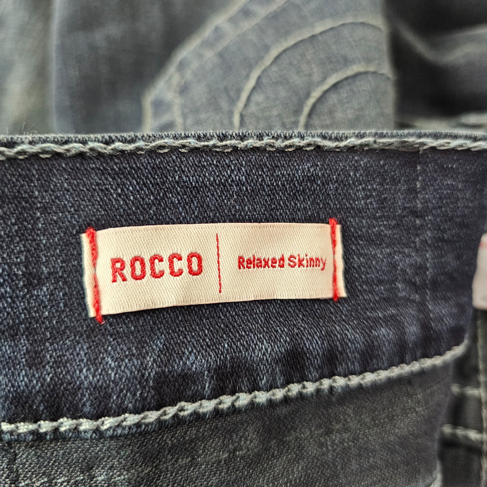 True Religion Mens Rocco Relaxed Skinny Jeans Size 46 Blue Dark Wash thumbnail 4