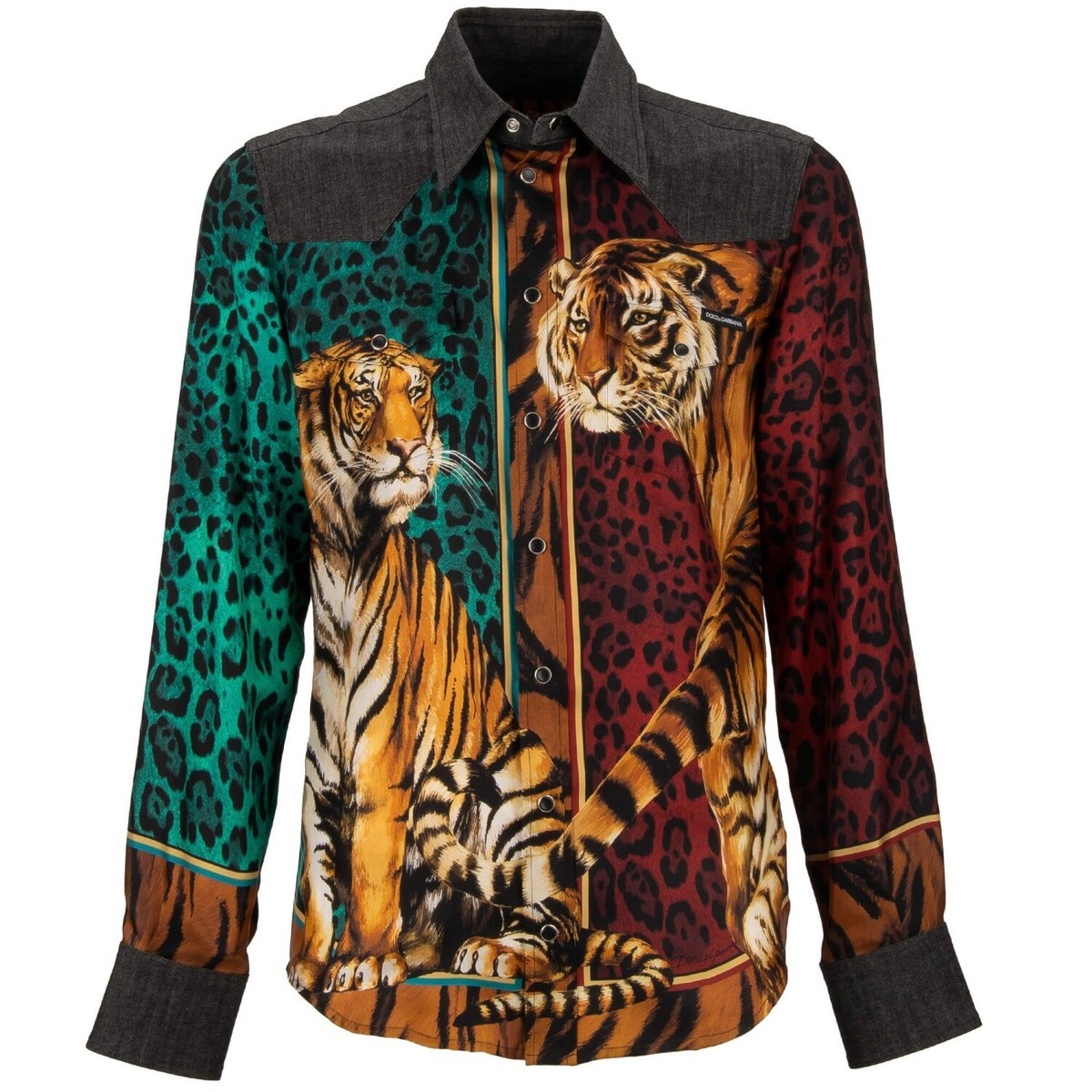 洋書 DOLCE&GABBANA animal Long leopard-print chiffon dress in Print for Women