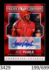 1-2014 ELITE EXTRA EDITION FRANCHISE FUTURES AUTO JOSE PUJOLS PHILLIES 199/699