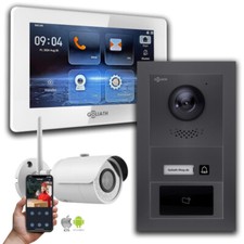 Goliath IP Video Door Phone Intercom: 7-Inch 1 Monitor, RFID, Charcoal, Wifi Camera