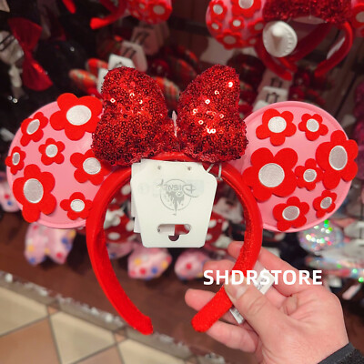 Disney authentic 2024 Minnie Mouse ear headband flower  display picture 2